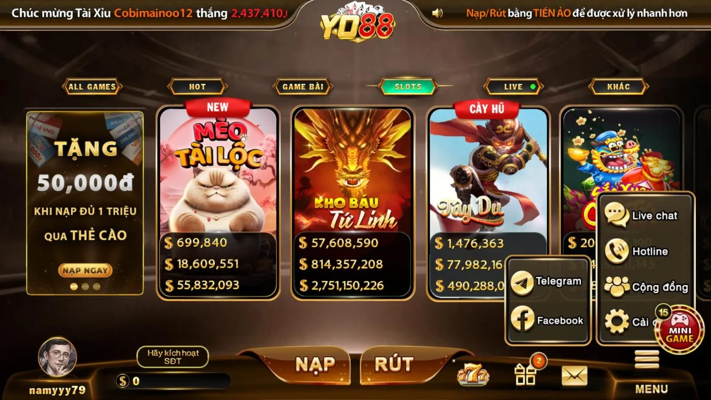 Anh em dễ dàng kết nối với cổng game Yo88 qua một số nền tảng xã hội hot